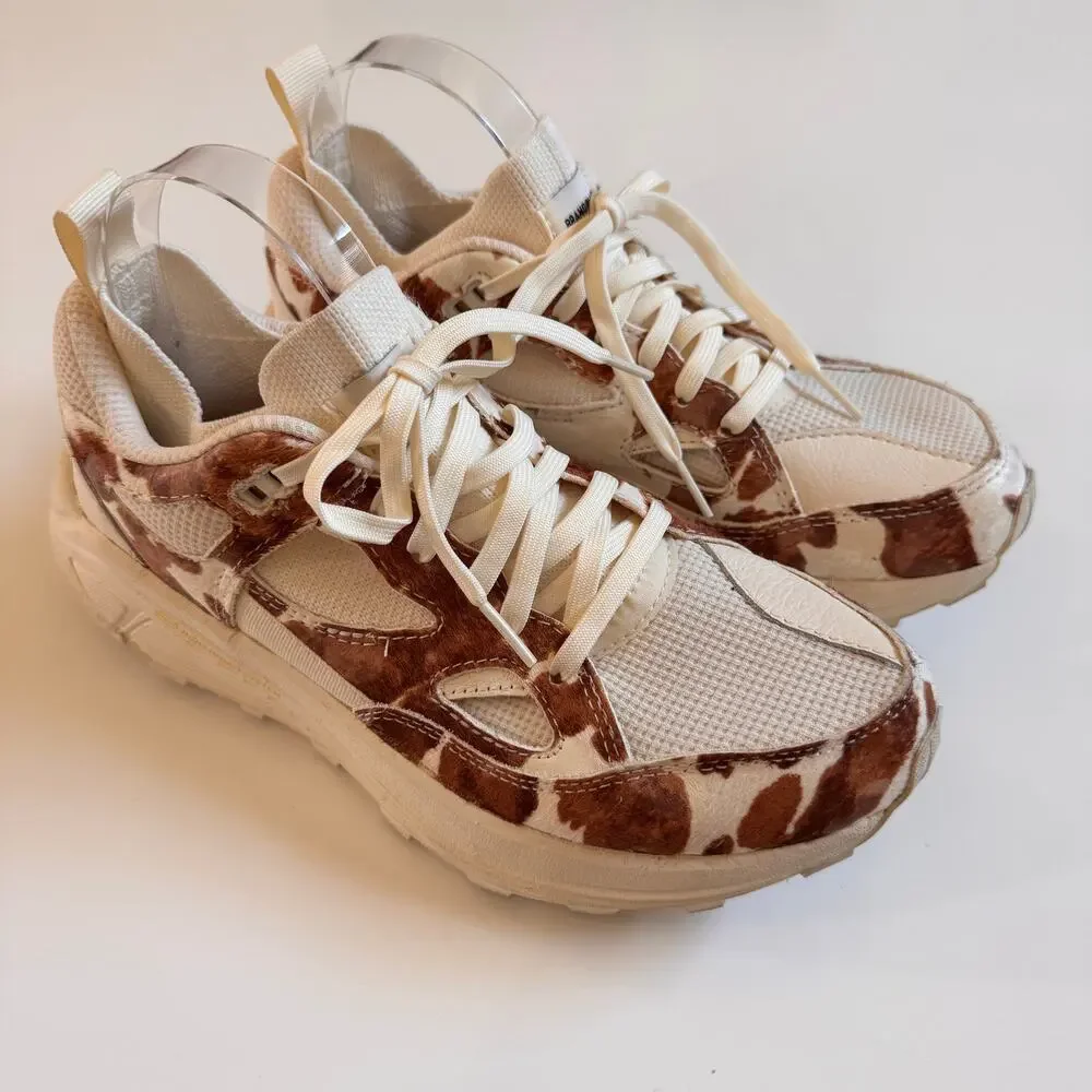 Brandblack Aura Faux Ponyhair Sneakers Brown Cow Size 9 2125 Leather Carbon38